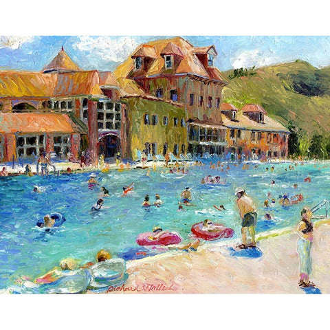 Glenwood Springs Black Modern Wood Framed Art Print with Double Matting by Wallich, Richard