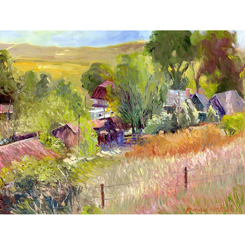 Rooney Ranch Gold Ornate Wood Framed Art Print with Double Matting by Wallich, Richard