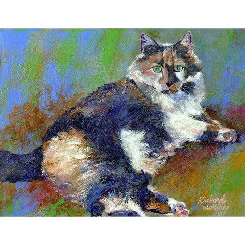 Kezia Black Modern Wood Framed Art Print with Double Matting by Wallich, Richard