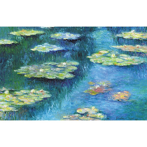 Botanical Garden Lilies 1 Black Modern Wood Framed Art Print with Double Matting by Wallich, Richard