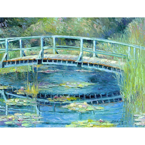 Botanical Garden Lilies Black Modern Wood Framed Art Print with Double Matting by Wallich, Richard