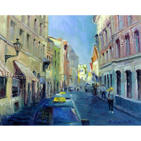 Girl With Yellow Hair Black Modern Wood Framed Art Print by Wallich, Richard