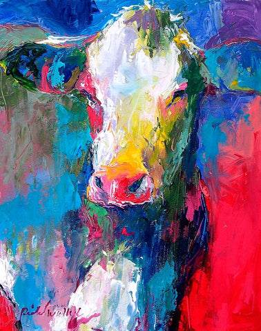 Art Cow 2 Black Ornate Wood Framed Art Print with Double Matting by Wallich, Richard