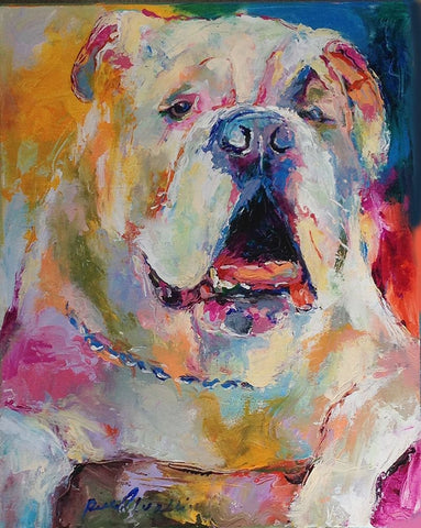 Art Bull - IMG_4209 White Modern Wood Framed Art Print with Double Matting by Wallich, Richard