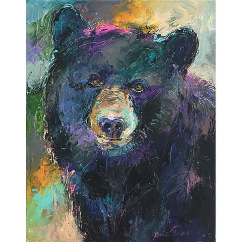 Art Bear Gold Ornate Wood Framed Art Print with Double Matting by Wallich, Richard