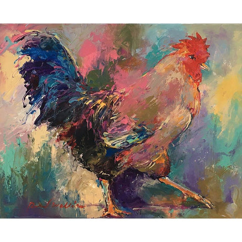 Art Rooster 2 Gold Ornate Wood Framed Art Print with Double Matting by Wallich, Richard