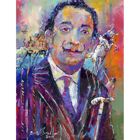 Dali White Modern Wood Framed Art Print by Wallich, Richard