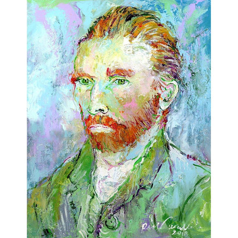 Van Gogh White Modern Wood Framed Art Print by Wallich, Richard