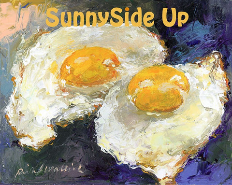 SunnySide Up White Modern Wood Framed Art Print with Double Matting by Wallich, Richard