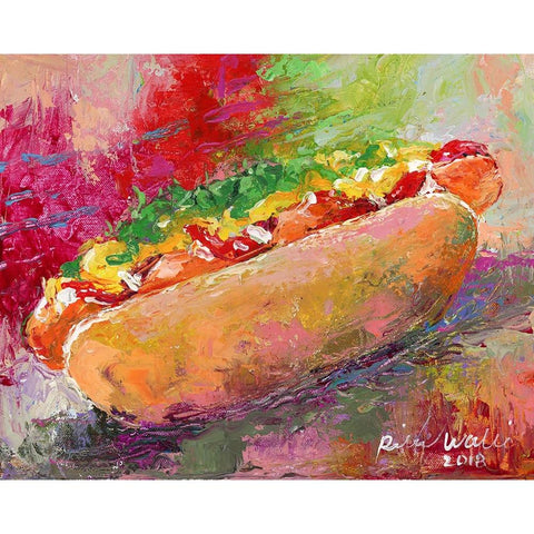 Hotdog Black Modern Wood Framed Art Print with Double Matting by Wallich, Richard