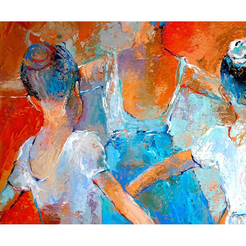 Ballet Class White Modern Wood Framed Art Print by Wallich, Richard