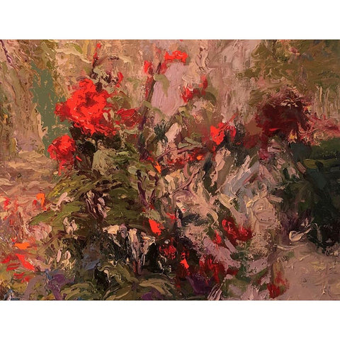 Flowers 4 Black Modern Wood Framed Art Print by Wallich, Richard