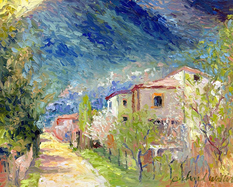 Italy 2 Black Ornate Wood Framed Art Print with Double Matting by Wallich, Richard