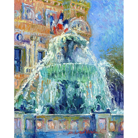 Paris Las Vegas White Modern Wood Framed Art Print by Wallich, Richard