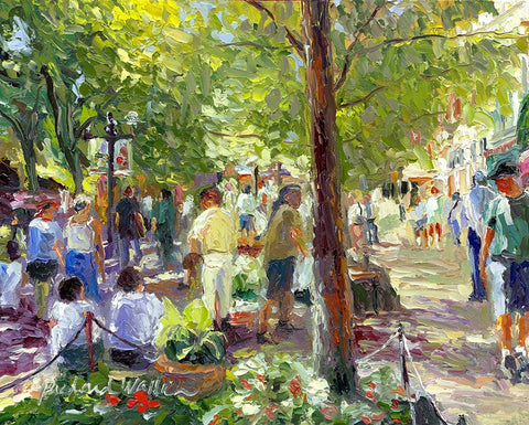 Massage Black Ornate Wood Framed Art Print with Double Matting by Wallich, Richard