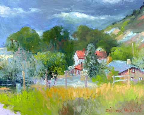 Rooney Ranch 6 White Modern Wood Framed Art Print with Double Matting by Wallich, Richard