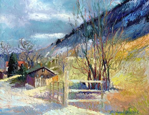Rooney Ranch 7 Black Ornate Wood Framed Art Print with Double Matting by Wallich, Richard