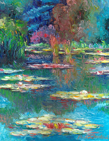 Lilies 5 White Modern Wood Framed Art Print with Double Matting by Wallich, Richard