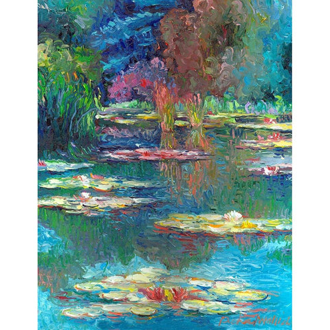 Lilies 5 Black Modern Wood Framed Art Print by Wallich, Richard