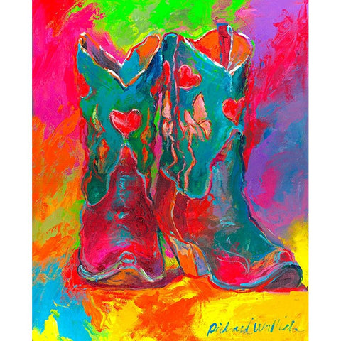 Boots White Modern Wood Framed Art Print by Wallich, Richard