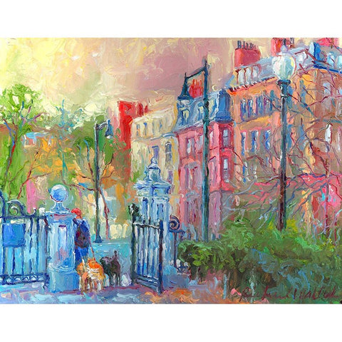 Boston Gold Ornate Wood Framed Art Print with Double Matting by Wallich, Richard