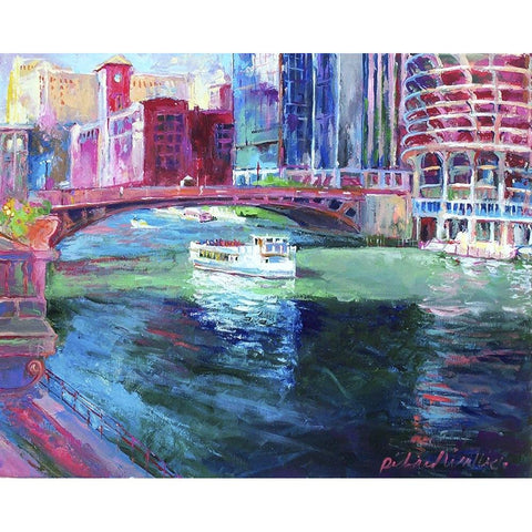 Chicago 2 White Modern Wood Framed Art Print by Wallich, Richard