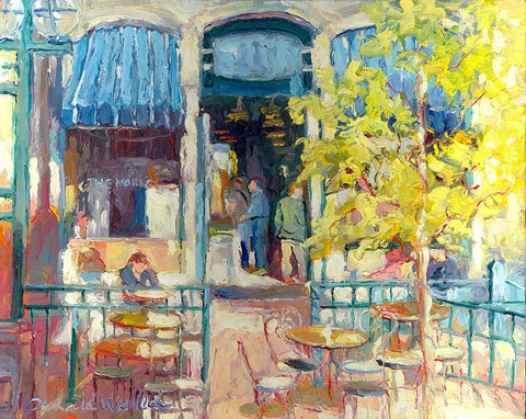 Denver A White Modern Wood Framed Art Print with Double Matting by Wallich, Richard