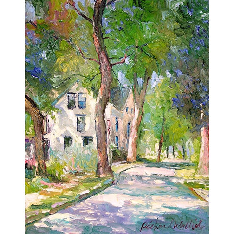 House Black Modern Wood Framed Art Print with Double Matting by Wallich, Richard