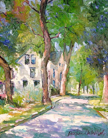 House White Modern Wood Framed Art Print with Double Matting by Wallich, Richard