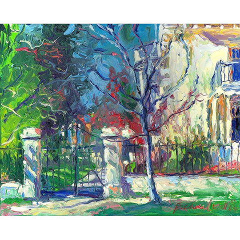 Mansion White Modern Wood Framed Art Print by Wallich, Richard