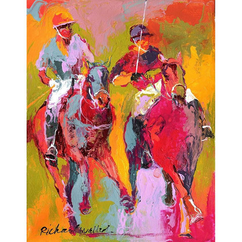 Polo White Modern Wood Framed Art Print by Wallich, Richard