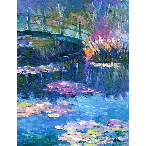 Lilies 1A Black Modern Wood Framed Art Print with Double Matting by Wallich, Richard