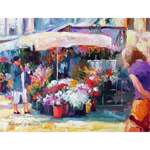 Flowers 2 Black Modern Wood Framed Art Print by Wallich, Richard