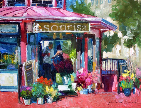 Sonrisa White Modern Wood Framed Art Print with Double Matting by Wallich, Richard