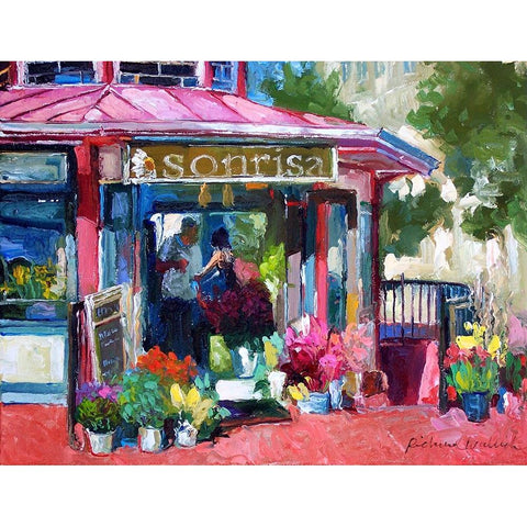 Sonrisa Gold Ornate Wood Framed Art Print with Double Matting by Wallich, Richard