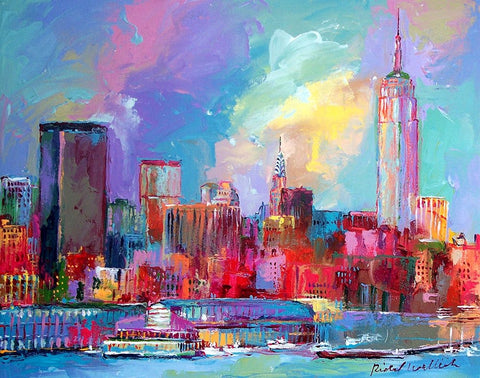 Empire White Modern Wood Framed Art Print with Double Matting by Wallich, Richard