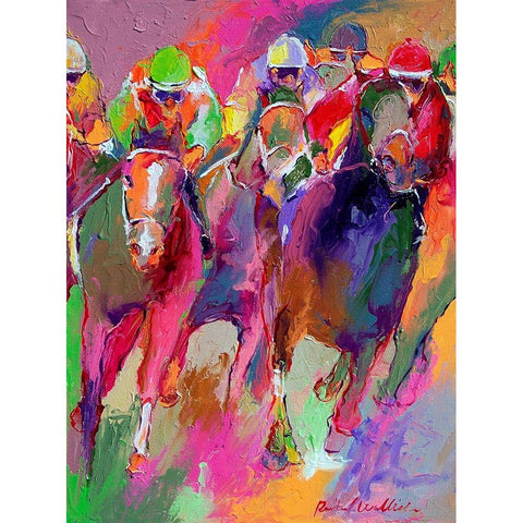 Race 5 Black Modern Wood Framed Art Print with Double Matting by Wallich, Richard