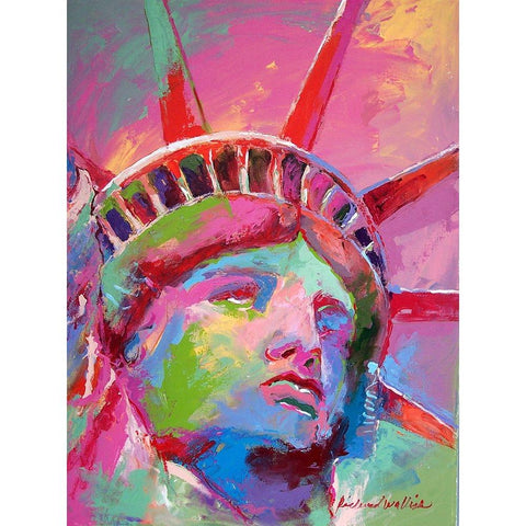 Lady Liberty Black Modern Wood Framed Art Print by Wallich, Richard