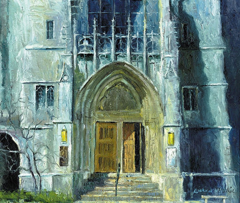 Chicago 1 Black Ornate Wood Framed Art Print with Double Matting by Wallich, Richard