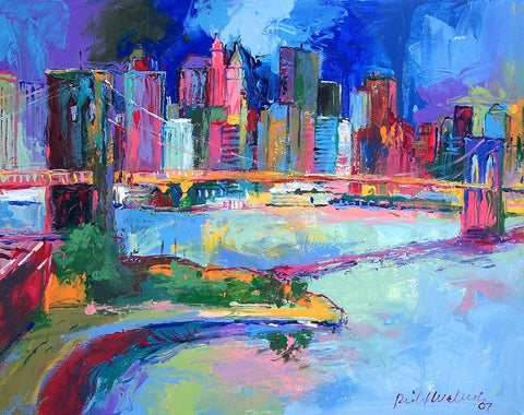 Brooklyn White Modern Wood Framed Art Print with Double Matting by Wallich, Richard