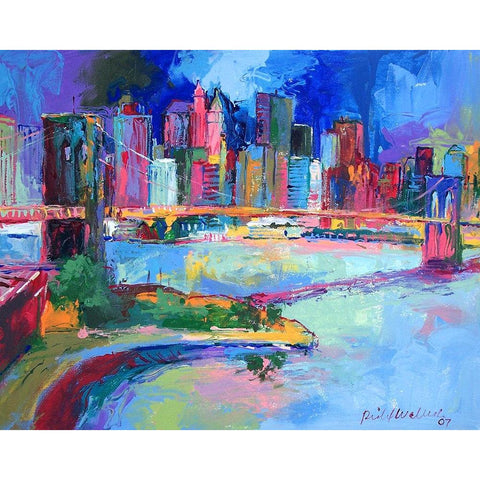 Brooklyn Black Modern Wood Framed Art Print with Double Matting by Wallich, Richard