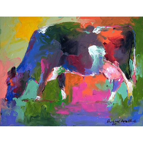 Cow 2 Black Modern Wood Framed Art Print by Wallich, Richard