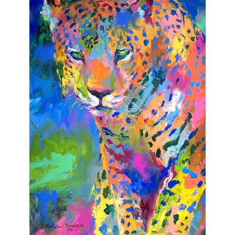 Leopard 2 White Modern Wood Framed Art Print by Wallich, Richard