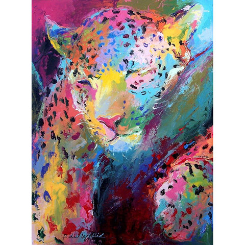 Leopard 3 Gold Ornate Wood Framed Art Print with Double Matting by Wallich, Richard