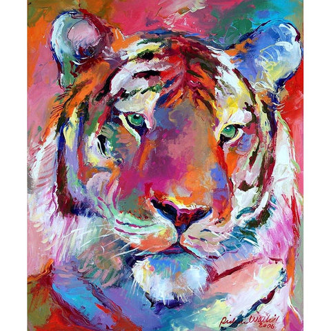 Tiger 4 Black Modern Wood Framed Art Print with Double Matting by Wallich, Richard