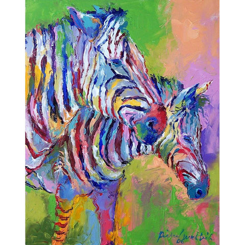 Zebra Black Modern Wood Framed Art Print by Wallich, Richard