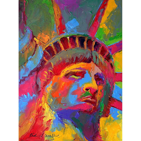 Liberty 1 Black Modern Wood Framed Art Print with Double Matting by Wallich, Richard