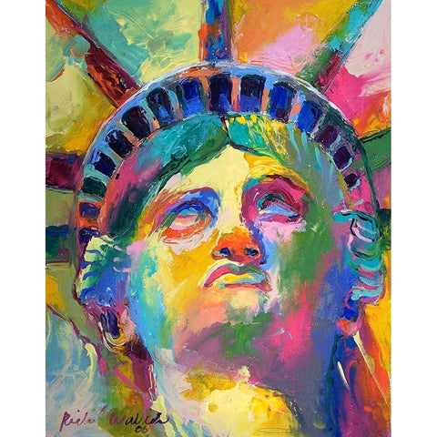 Liberty 2 White Modern Wood Framed Art Print by Wallich, Richard