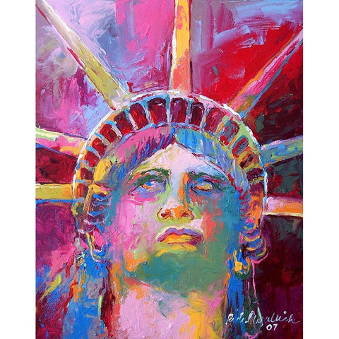 Liberty 3 White Modern Wood Framed Art Print by Wallich, Richard