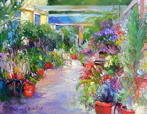 Flower White Modern Wood Framed Art Print with Double Matting by Wallich, Richard